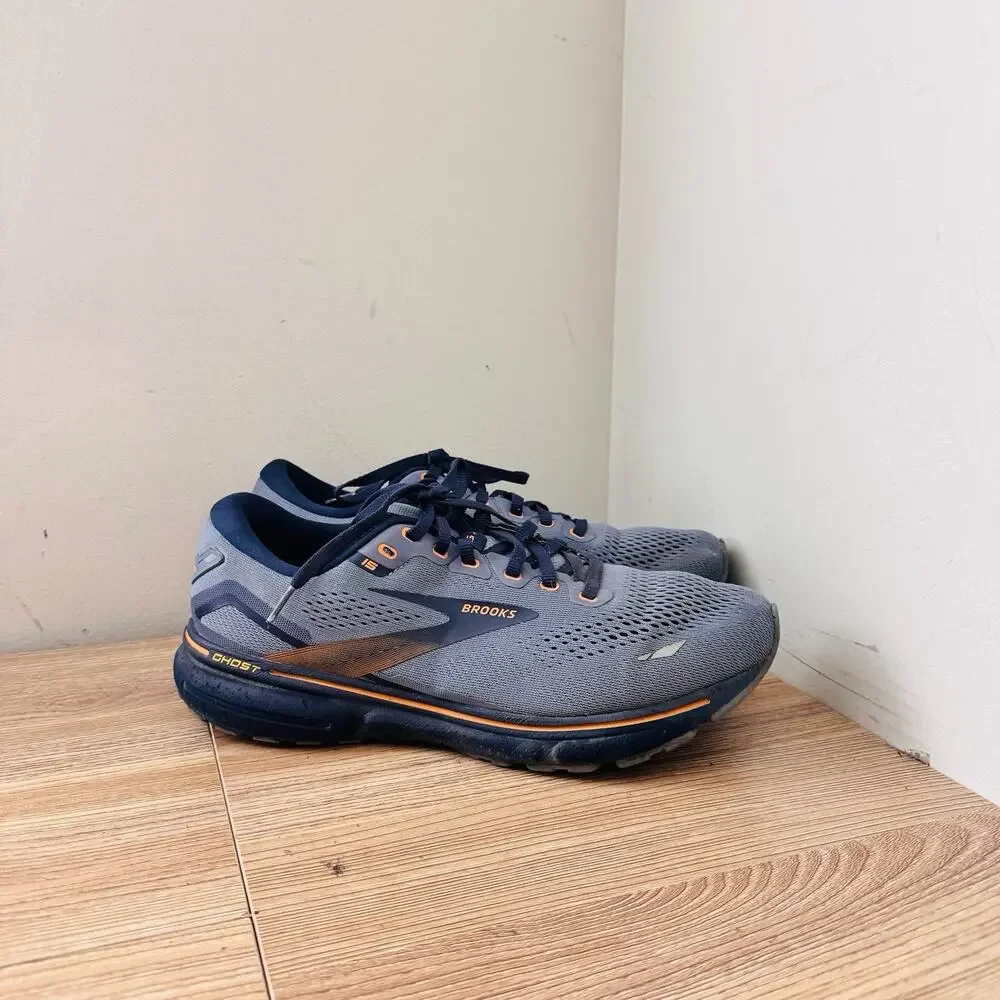 Brooks Ghost 15 Flinstone Gray Sneaker Men’s Size 9 Wide